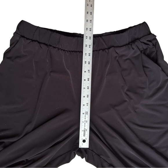 LANE BRYANT Knit Kit Black Wide Leg Crop Pants sz 14/16 Pockets Stretchy Pull On - Picture 5 of 12